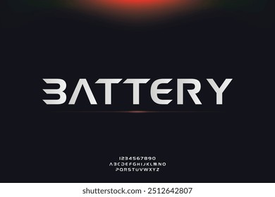 Minimal Design Modern abstract digital alphabet font. Minimal technology typography, Creative urban sport fashion futuristic font and with numbers.