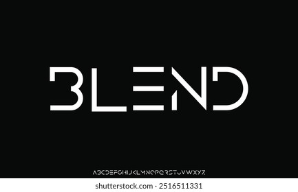 Minimal Design Modern abstract digital alphabet font. Minimal technology typography, Creative urban sport fashion futuristic font and with numbers.