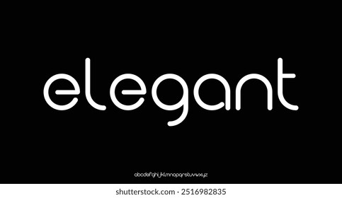 Minimal Design Modern abstract digital alphabet font. Minimal technology typography, Creative urban sport fashion futuristic font and with numbers.