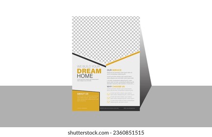 minimal design with modern vibes for construction flyer design.