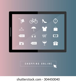 Minimal Design Online Shopping Concept