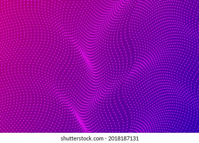 Minimal design purple colorful abstract background. Halftone gradients particle grid backdrop for presentation. Vector illustration eps10.