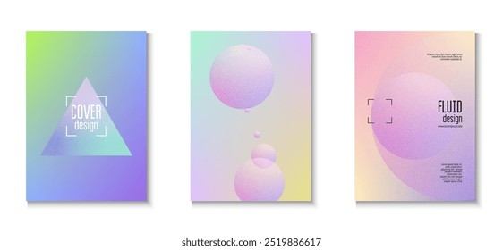 Minimal Design. Purple Texture Holographic Set. 3d Poster. Hipster Placard. Grainy Abstract Shape. Memphis Elements. Multyplying Galaxy Template. Pink Minimal Design
