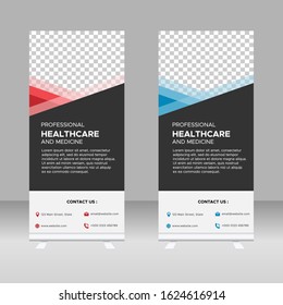 Minimal design roll up banner templates. Vector illustration EPS 10