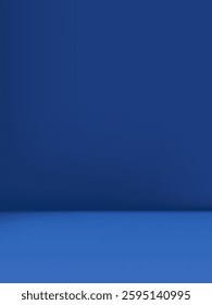 Minimal design scene space blank dark blue color for decoration