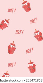 Minimal Design Summer drink Hot Beverage Pattern