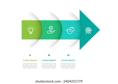 Minimal design template infographic vector element with 3 step process or options suitable for presentation and business information graphic 