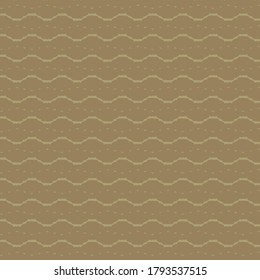 Minimal design for tile or wallpaper. Repetitive pattern with simple or broken wavy stripes. Graphics in brown and green shades.