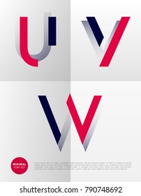 Minimal design typographic alphabet set on simple background.