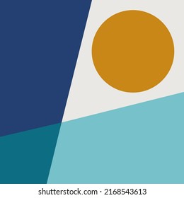 Minimal design vector abstract color block geometric background