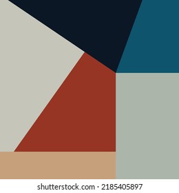 Diseño mínimo vectorial de bloques de color abstracto de fondo geométrico