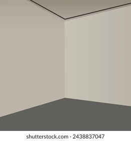 minimal design wall with corner illustration simple art