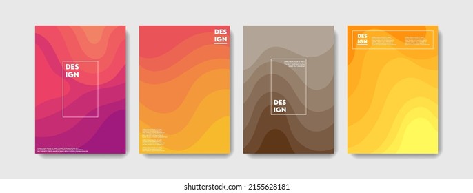 Minimal design wave and colorful background