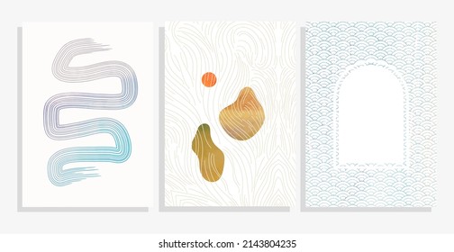 minimal design with window vector background set