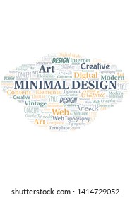 Minimal Design word cloud. Wordcloud made with text only.