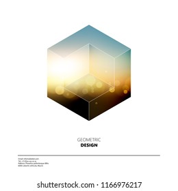 Minimal Design,Bokeh background in Polygonal Design.