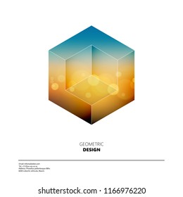 Minimal Design,Bokeh background in Polygonal Design.