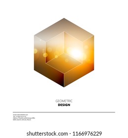 Minimal Design,Bokeh background in Polygonal Design.