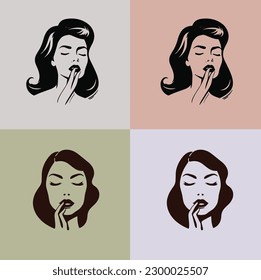  minimal designs of women's faces