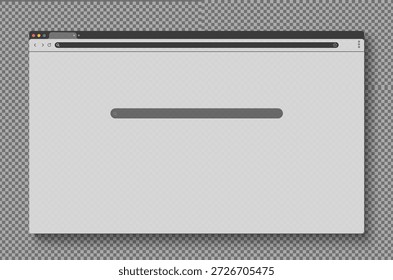 Minimal desktop browser window mockup. Search bar clean UI template. Website app landing pages, UX design, product demos, SEO marketing banners and interface prototyping projects modern layouts.