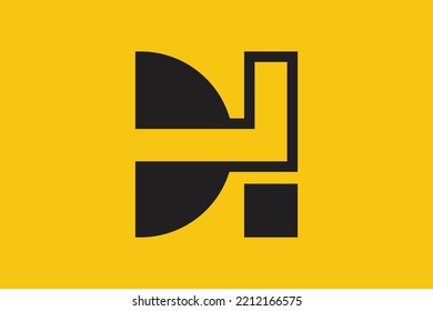 Minimal DH logo. Icon of a HD letter on a luxury background. Logo idea based on the DH monogram initials. Professional variety letter symbol and HD logo on background.