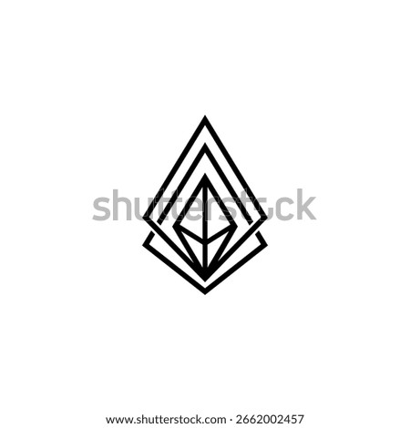 Minimal diamond gem stone logo vector, jewelry fashion icon