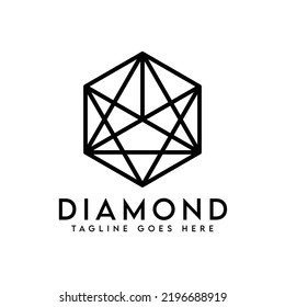 Minimal Diamond Logo Design Template