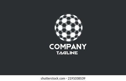 plantilla mínima de logotipo del mundo digital