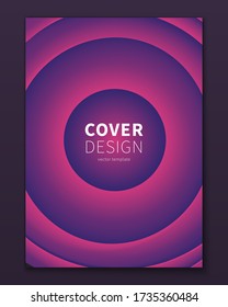 Minimal distorted spheres covers design. Geometric fluid shapes with gradient color. Cool trendy abstract backdrop for banner, poster, flyer etc. Vector business template