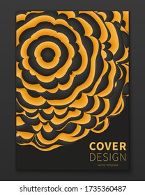 Minimal distorted spheres covers design. Geometric fluid shapes with gradient color. Cool trendy abstract backdrop for banner, poster, flyer etc. Vector business template