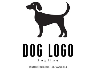 Minimal Dog Logo Design – Modern Silhouette Style Vector Dog Icon for Pet Branding, Puppy Shop, Dog Trainer, Animal Shelter, Vet Clinic, or Pet Care Business