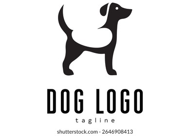 Minimal Dog Logo Design – Modern Silhouette Style Vector Dog Icon for Pet Branding, Puppy Shop, Dog Trainer, Animal Shelter, Vet Clinic, or Pet Care Business