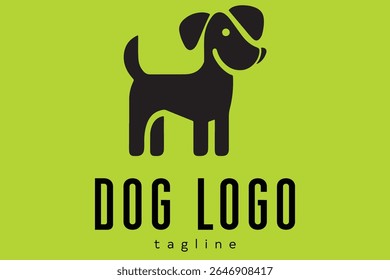 Minimal Dog Logo Design – Modern Silhouette Style Vector Dog Icon for Pet Branding, Puppy Shop, Dog Trainer, Animal Shelter, Vet Clinic, or Pet Care Business