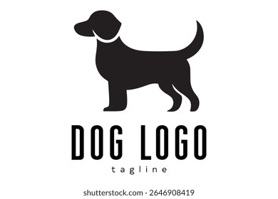 Minimal Dog Logo Design – Modern Silhouette Style Vector Dog Icon for Pet Branding, Puppy Shop, Dog Trainer, Animal Shelter, Vet Clinic, or Pet Care Business