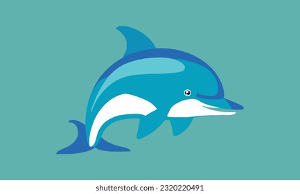 Minimal Dolphin Logo Icon Template