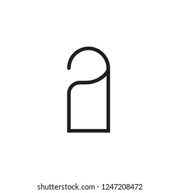 Minimal Don't disturb hanging tag vector icon