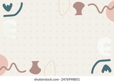 Minimal doodle frame vector element background template