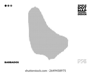 minimal dot map of Barbados