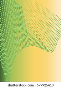 Minimal Dotted Line Pattern. Duo Tone Cover Design. Geometry Halftone Banner. Minimalist Hipster Broshure. Trendy 3D Geometric Journal Cover. Bright Modern Vector Poster. Abstract Cool Template.