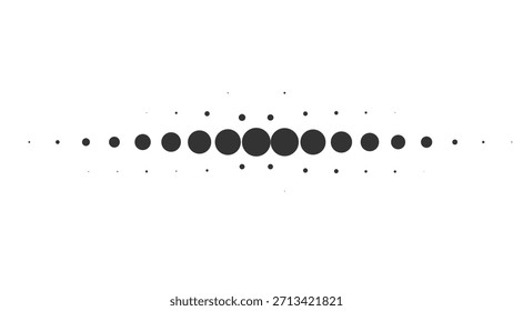 Elemento de escala de línea punteada mínima para infografías, imágenes de datos, diseño de interfaz de usuario moderno, Ilustración vectorial de diseños digitales abstractos