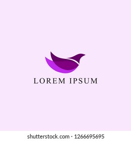 Minimal dove logo design template