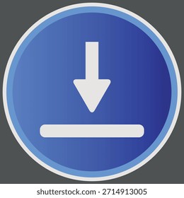Minimal Download Button Icon Design