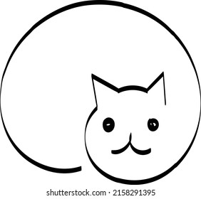 Minimal Drawing. Line Art Drawing for print or use as poster, card, flyer or T Shirt