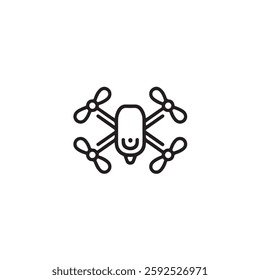 Minimal Drone Icon in Line Art Design