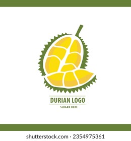 Diseño vectorial del icono de la fruta duriana mínima.Símbolo duriano.fruta fresca asiática.