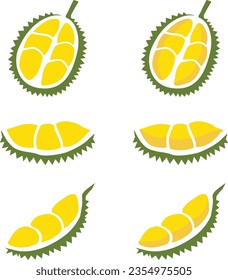 Minimal Durian fruit icon  vector design.Durian symbol.Asian fresh fruit.