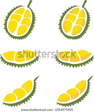 Minimal Durian fruit icon  vector design.Durian symbol.Asian fresh fruit.