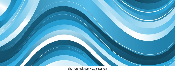 Minimal dynamic blue background, abstract creative digital waves background, modern landing page concept vector. Abstract, bright smooth waves for brochure, website, flyer design, banner.