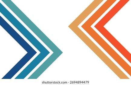minimal dynamic geometric shapes abstract background, teal orange arrows, modern hipster futuristic poster template