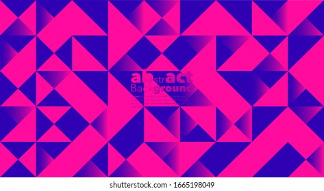Minimal dynamic gradients on classic blue and Fluorescent pink  background with copy space.  geometric Backdrop for Poster, 3d shapes composition. Modern abstract cover. Brochure, card.